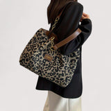 EDITH™ – SHOPPINGTASKE I CANVAS MED LEOPARDMØNSTER