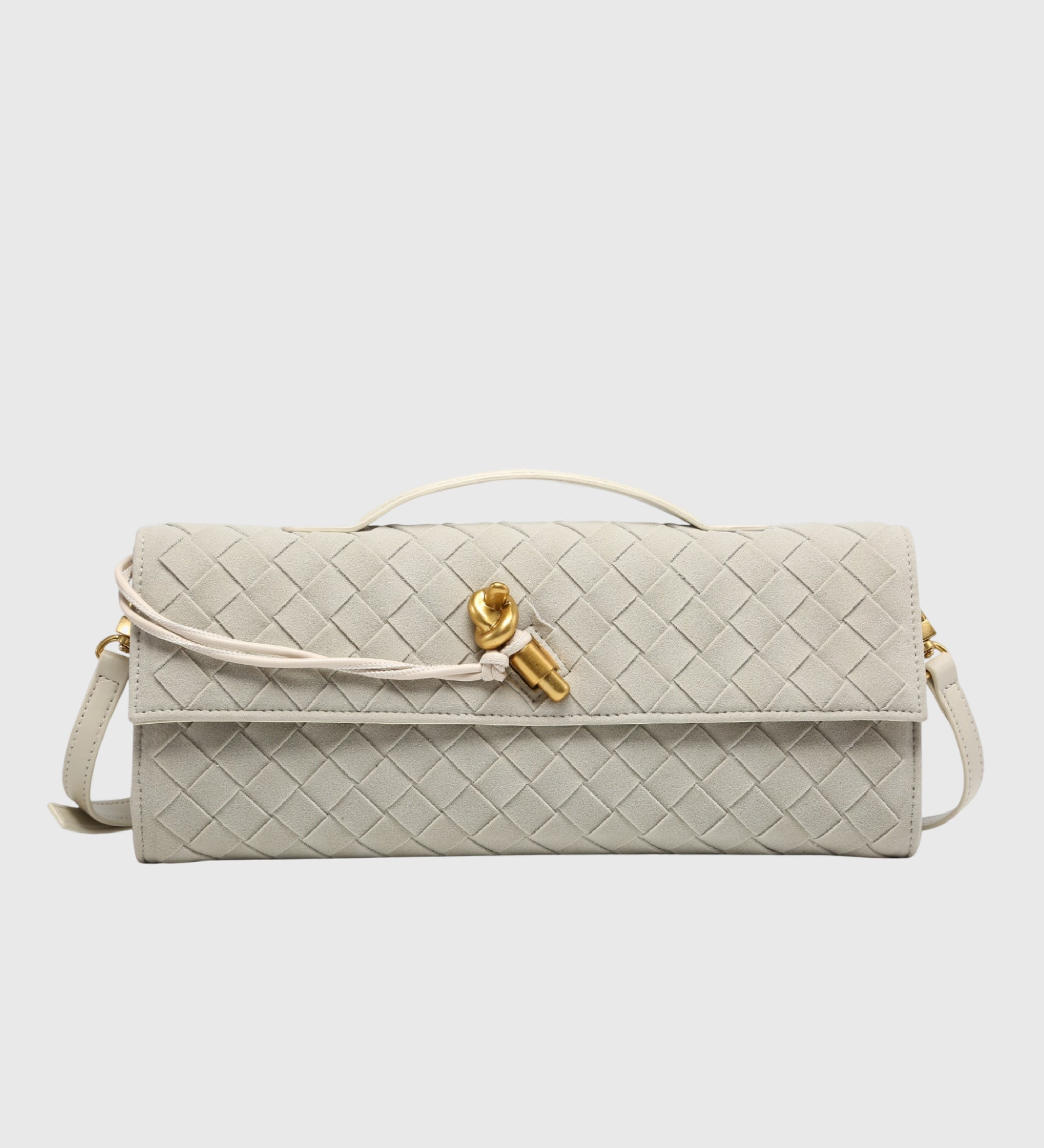 CHERRY™ – LUKSUS FLETTET SUEDE-CLUTCH