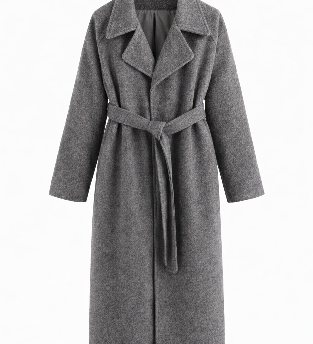 Kaith™ | Elegant Belted Long Coat