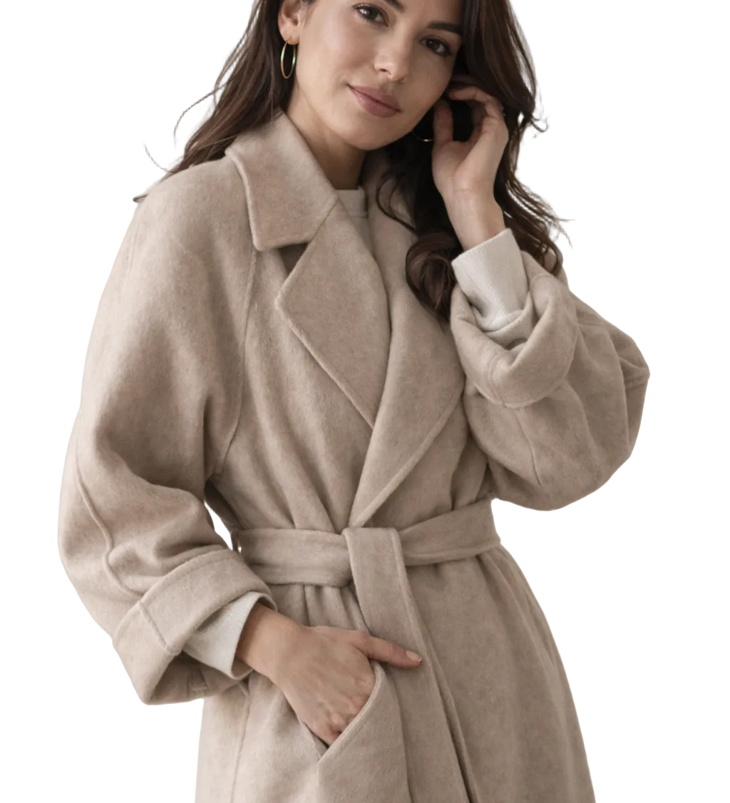 Kaith™ | Elegant Belted Long Coat