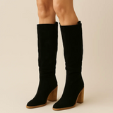 SUÈDE™ – STØVLER I RUSKIND MED BLOKHÆL