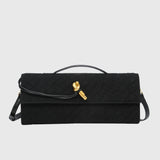 CHERRY™ – LUKSUS FLETTET SUEDE-CLUTCH