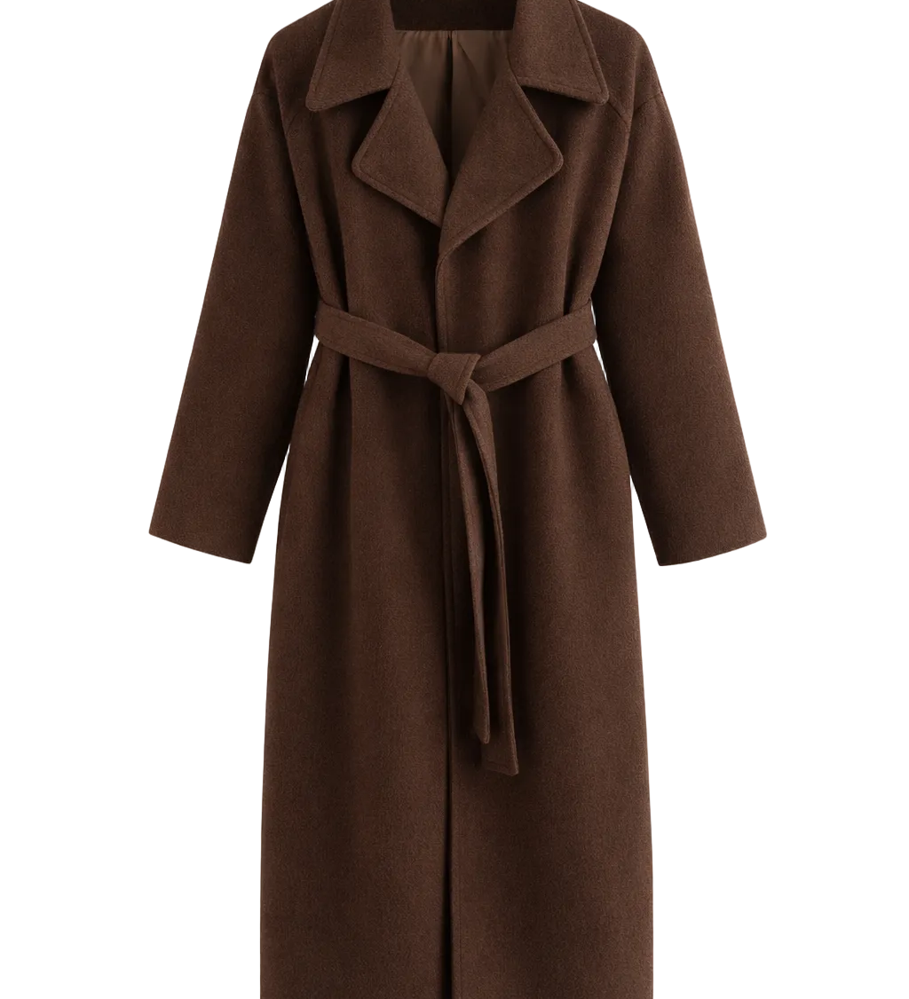Kaith™ | Elegant Belted Long Coat